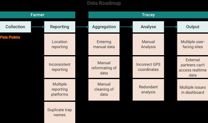 An image showing Tracey's data roadmap.